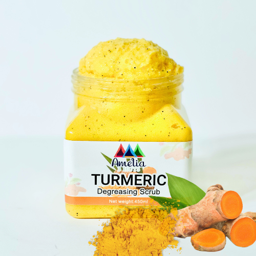 Amelia 3 Huts Natural Turmeric Exfoliating Moisturizing Nourishing Scrub