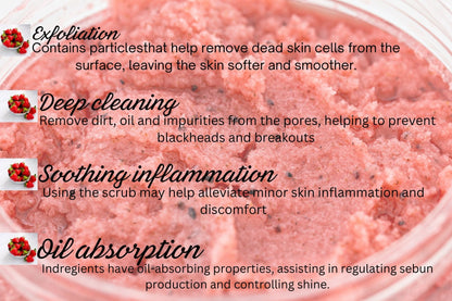 Amelia 3 huts StrawBerry Walnut Exfoliating body scrub