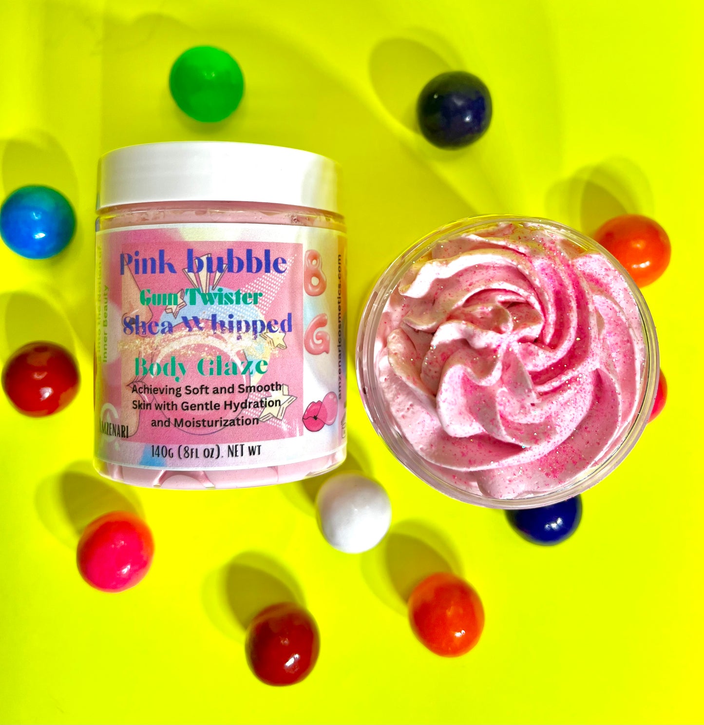 PINK BUBBLE GUM TWISTER SHEA WHIPPED BODY GLAZE