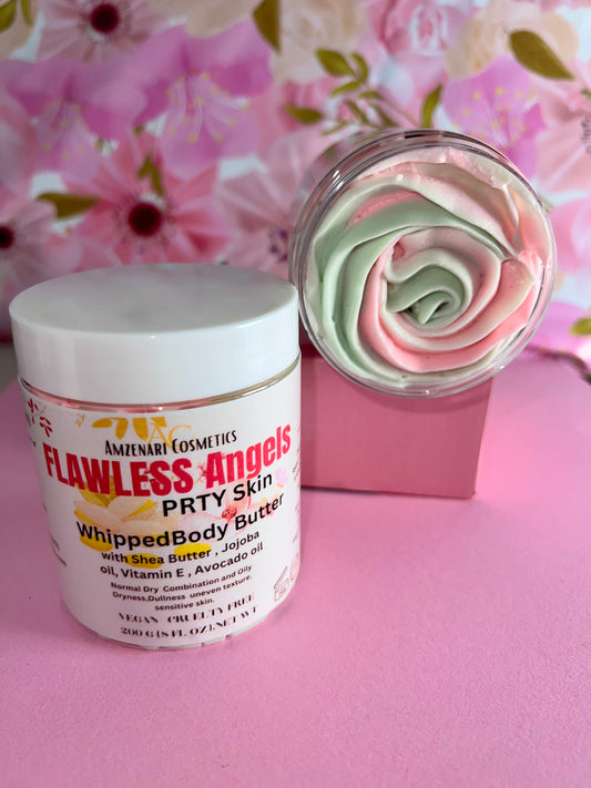 "FLAWLESS ANGEL PRTY SKIN "WHIPPED BODY BUTTER / JASMIN, ROSE , ALMOND , VANILLA , BERGAMOT( PISTACHIO & MAGNOLIA SCENTED)