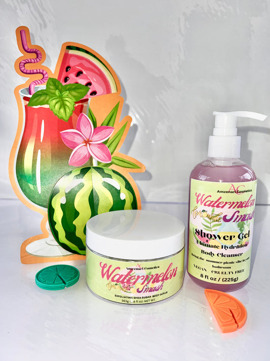 WaterMelon Lemonade Smash  Bath Bundle Shower Gel + Exfoliating Body Scrub